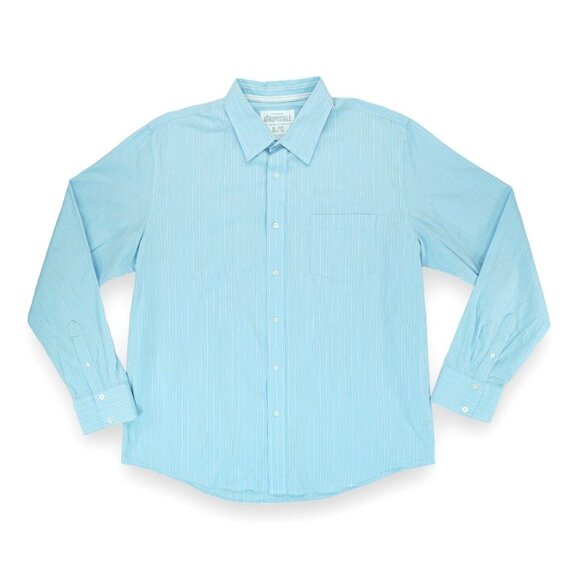 Aéropostale Other - Aeropostale Nineteen Eighty Seven Men's Striped Dress Shirt Blue Size XL
